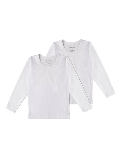 Dziecięca bluzka z długim rękawem 2-pack biała