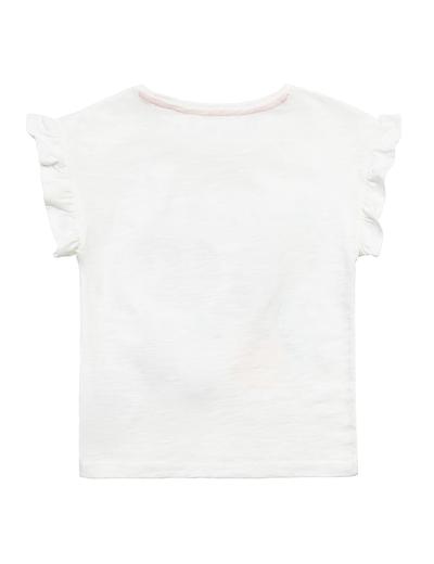 T-shirt biały z bawełny dla niemowlaka z owocami