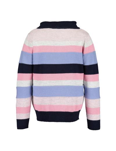 Kolorowy sweter dziewczęcy w paski