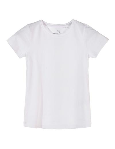 Biały t-shirt dla dziewczynki basic