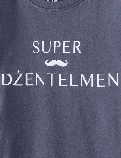 Bawełniany t-shirt chłopięcy- Super Dżentelmen