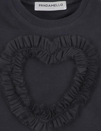 Bluza dla dziewczynki  z sercem czarna