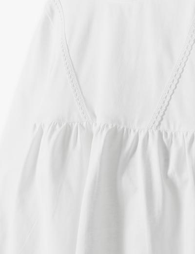 Biała elegancka dzianinowa bluzka dla dziewczynki - Max&Mia