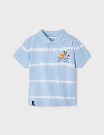 Koszulka polo z krótkim rękawem dla chłopca Mayoral - niebieska