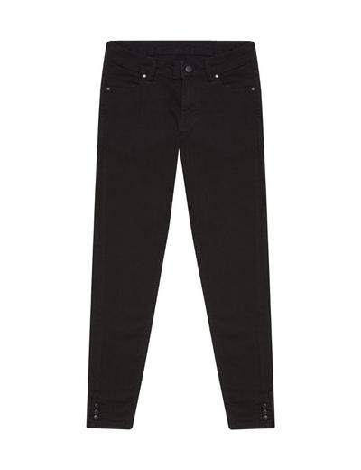 Jeansy skinny z guzikami czarne