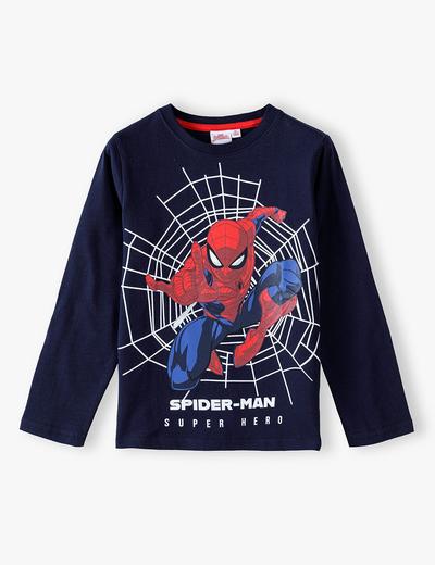 Bluzka chłopięca bawełniana granatowa Spiderman
