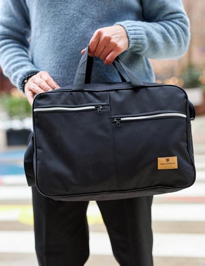 Mała torba podróżna z tkaniny bagaż podręczny — Peterson czarny