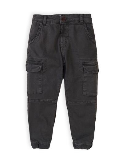 Spodnie chłopięce z kieszeniami - czarne bojówki