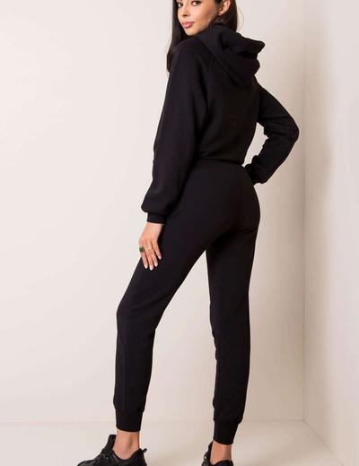 BASIC Komplet dresowy damski - bluza z kapturem+ spodnie - czarny