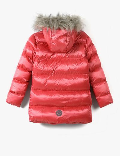 Pikowana kurtka dla dziewczynki - różowa