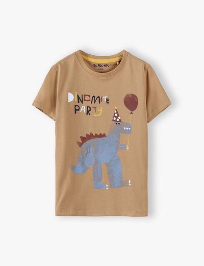 T-shirt chłopięcy bawełniany - Dino