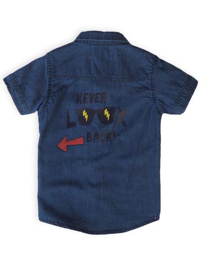 Koszula niemowlęca jeansowa z krótkim rękawem