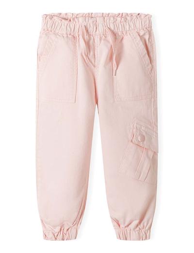 Spodnie bojówki różowe z bawełny dla dziewczynki