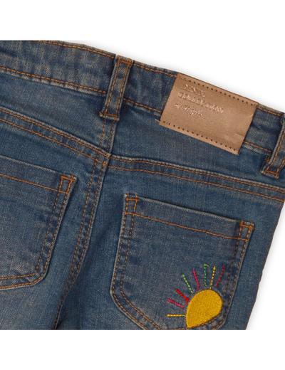 Jeansowe granatowe spodnie dziewczęce