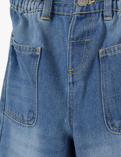 Spodnie jeansowe dla dziewczynki niebieskie - fason mom