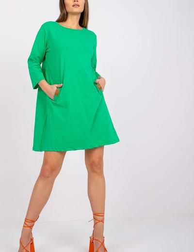 Zielona sukienka z bawełny Dalenne
