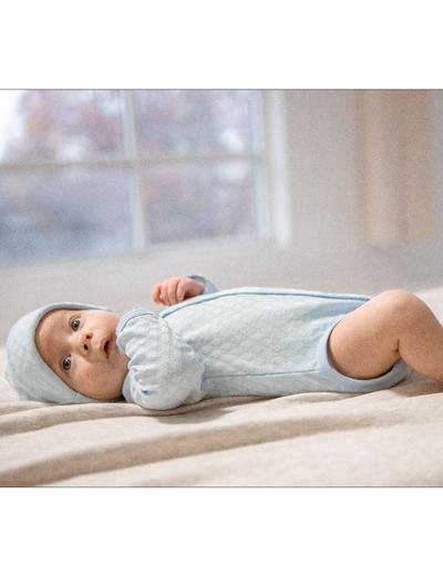 Czapeczka niemowlęca bawełniana - niebieska