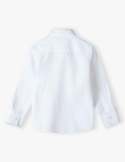 Elegancka biała koszula z długim rękawem - fason regular