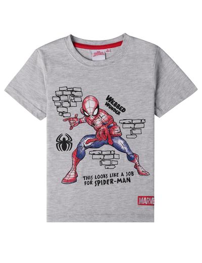 T-shirt dla chłopca z krótkim rękawem SPIDERMAN szary