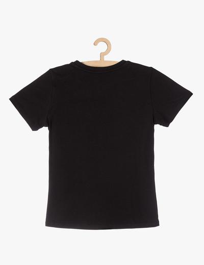 Czarny bawełniany t-shirt dla chłopca