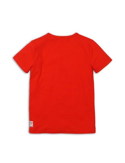T-shirt chłopięcy czerwony z nadrukiem