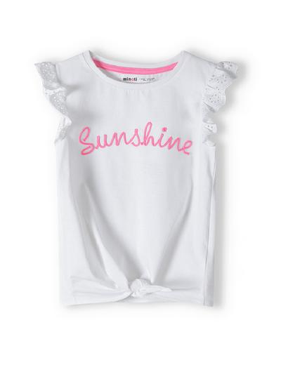 Biała bluzka niemowlęca bawełniana- Sunshine