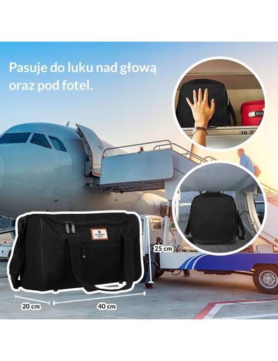 Torba na bagaż podręczny do samolotu — Peterson czarna