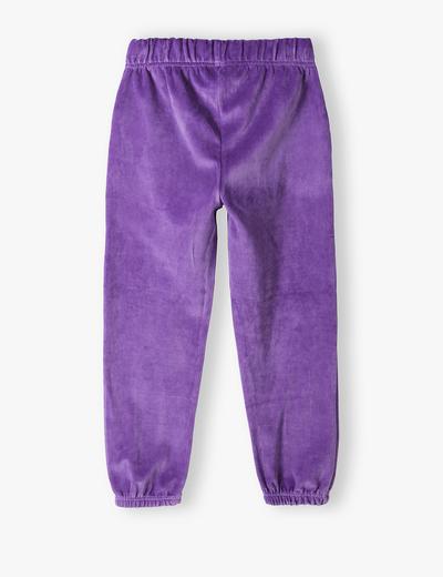 Fioletowe spodnie dresowe dziewczęce