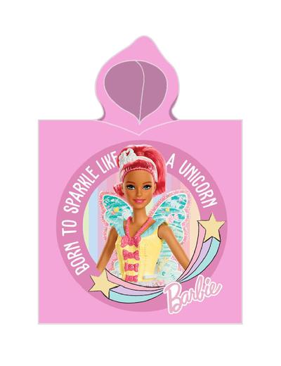 Poncho kąpielowe bawełniane Barbie 55x100cm