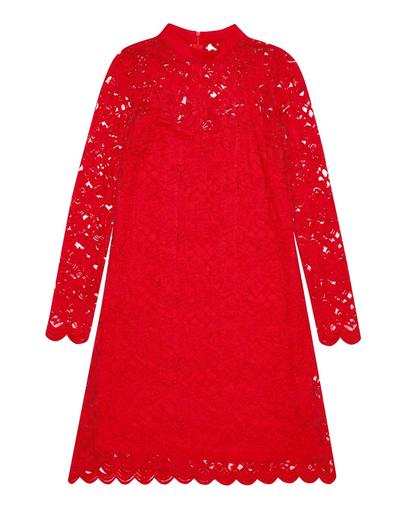 Czerwona sukienka damska- koronkowa