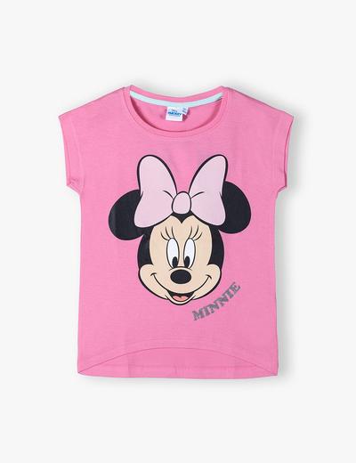 Bawełniana koszulka z krótkim rękawem Myszka Minnie  - różowy