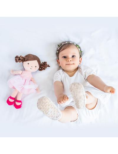 Przytulanka dla niemowląt Lalka Lena różowa