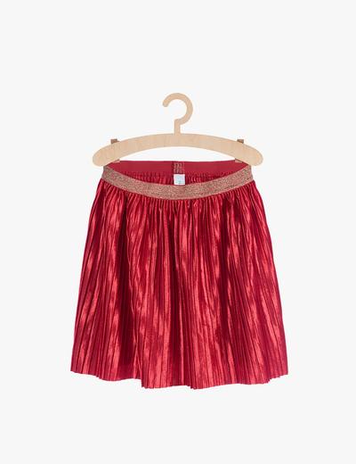 Czerwona plisowana spódnica dla dziewczynki