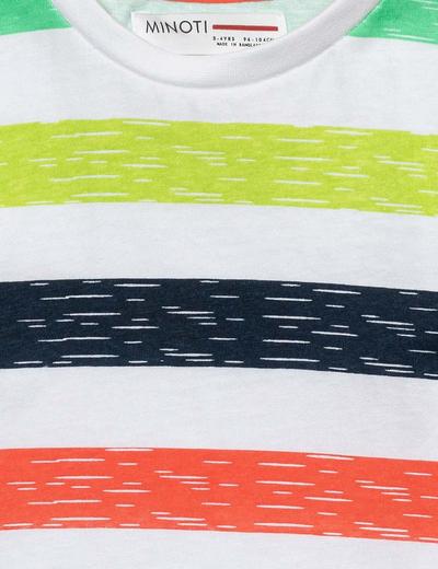T-shirt niemowlęcy bawełniany w kolorowe paski