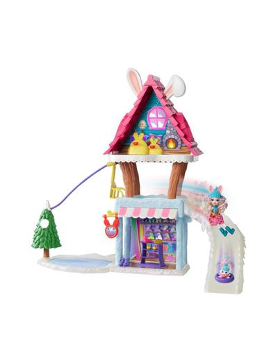 Zimowa chatka Enchantimals i lalka Bevy Bunny i zwierzątko króliczek Jump wiek 4+