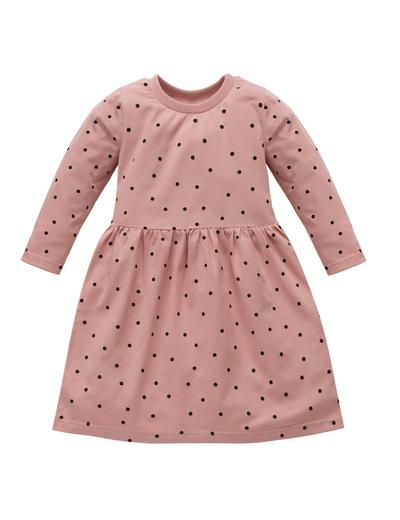 Sukienka dla dziewczynki - różowa w groszki TRES BIEN - Pinokio
