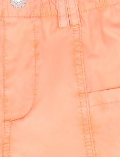 Pomarańczowe szorty basic bawełniane dla niemowlaka