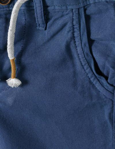 Bawełniane szorty z regulowaną talią dla chłopca - granatowe