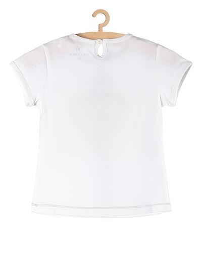 T-shirt dziewczęcy biały z serduszkiem