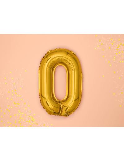 Balon foliowy - Cyfra "0" w kolorze złotym