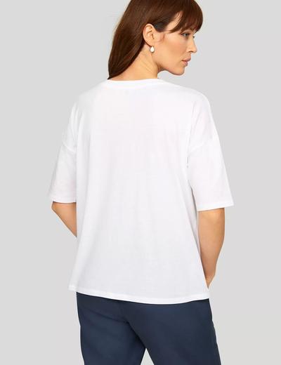 T-shirt damski z krótkim rękawem - biały