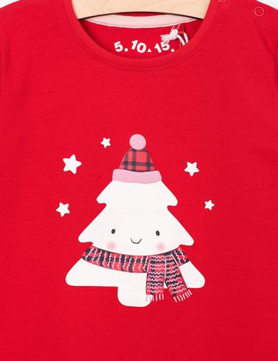 Czerwona świąteczna bluzka dla niemowlaka