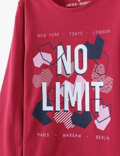 Bawełniana bluzka dziewczęca z napisem No Limit