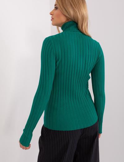 Sweter/golf damski zielony