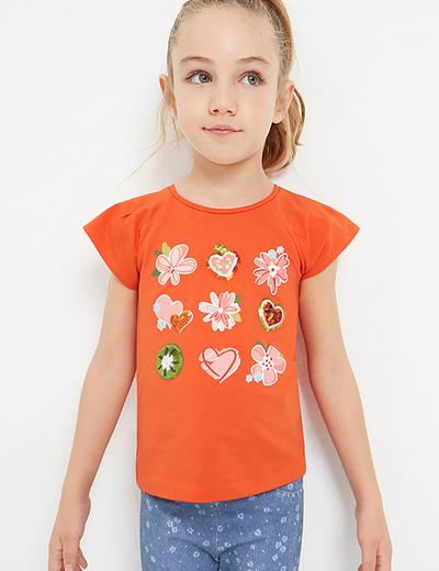 Koszulka dla dziewczynki Mayoral - pomarańczowa