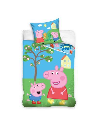Komplet pościeli bawełnianej dla dzieci Peppa Pig 140x200+70x90 cm