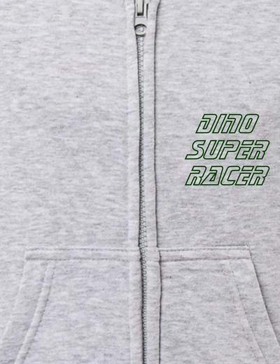 Rozpinana bluza z kapturem Dino super racer szara
