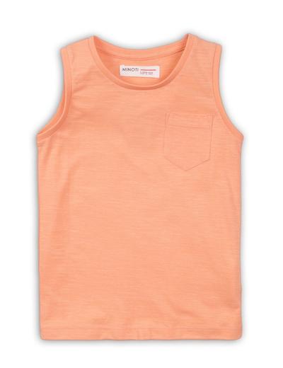 Bawełniana koszulka na ramiączkach - pomarańczowa