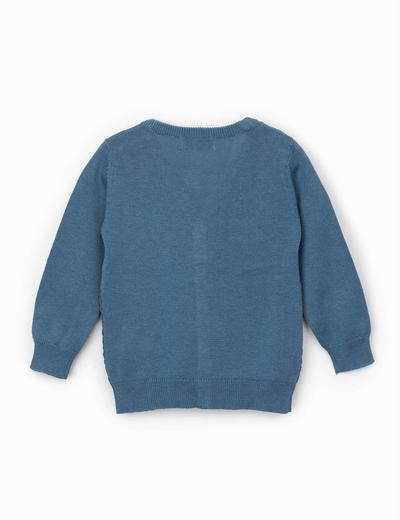 Sweter niemowlęcy rozpinany w kolorze niebieskim