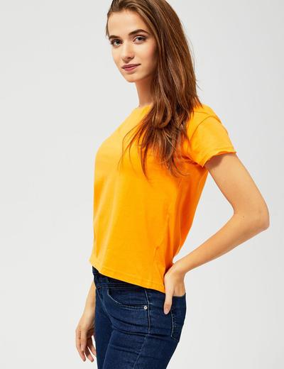 Bawełniana koszulka damska pomarańczowa